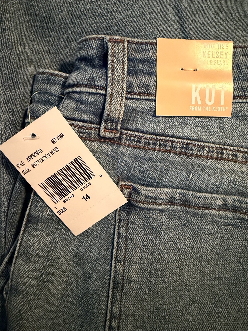 Kut from the Kloth Kelsey Ankle Flare Mid-Rise Jeans